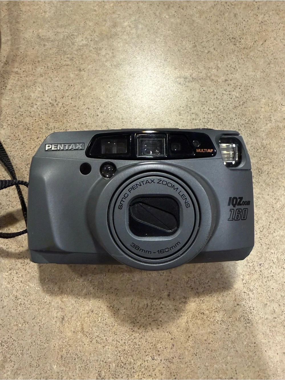 Vintage Pentax IQZoom 160 35mm Point & Shoot Film Camera - New Battery - Tested